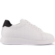 Resim Sail Lakers - Beyaz Deri Croco Bağcıklı Erkek Sneaker 