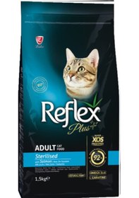 Resim Reflex Plus+ Somonlu Kısırlaştırılmış Yetişkin Kedi Maması 1500 G 