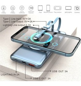 Resim Earldom PD13 10.000 Mah Kablosuz Şarjlı Pd Hızlı Şarj Powerbank 