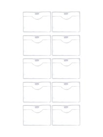 Resim Pvc Yaka Kartlığı Yaka Kartı Kılıfı Kart Koruyucu 9,5x7 Cm - 10 Adet 