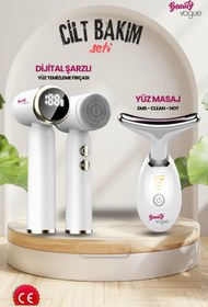 Resim Beauty Vogue Cilt Bakım Cihazı Aleti Frimatör Brush - Yüz Ve Boyun Kırşıklık Giderici Ems Güzellik Cihazı 