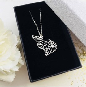 Resim Nida Jewelry 925 Ayar Gümüş Kurt Kolye 