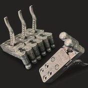 Resim 1 adet Alüminyum Alaşımlı Dispenser, Otomatik Sıfırlama Çift Eksenli Debriyaj Fırlatıcı, Gümüş Renkli Yay Topu Atıcı, Şişe Açacağı ve Gevşetme Cihazı 