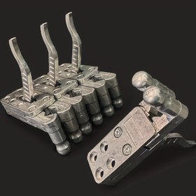 Resim 1 adet Alüminyum Alaşımlı Dispenser, Otomatik Sıfırlama Çift Eksenli Debriyaj Fırlatıcı, Gümüş Renkli Yay Topu Atıcı, Şişe Açacağı ve Gevşetme Cihazı 
