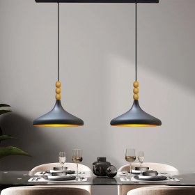 Resim Ikili Champion Siyah Sarkıt Lamba Yemek Masası Oturma Odası Mutfak Salon Otel Café 