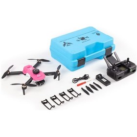 Resim Yıldız İha Heki Skymaster Fırçasız Motor,çift Kamera Engel Sensörlü Hobi Dronu Pembe,3 Bataryalı 