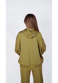 Resim Unisex Kanguru Cepli Kapüşonlu Sweath - Yeşil 
