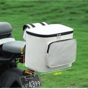 Resim Beyaz Arka Sırt Çantası, Elektrikli Motosiklet Saklama Cebi, Büyük Kapasite 