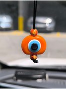 Resim Esey Dizayn Nazar Boncuk Araba Dikiz Ayna Süsü - PLASTİK MALZEME TURUNCU 