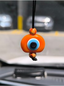 Resim Esey Dizayn Nazar Boncuk Araba Dikiz Ayna Süsü - PLASTİK MALZEME TURUNCU 