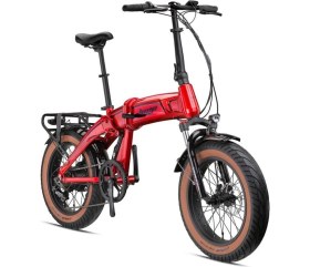 Resim Loop Armour Elektrikli Katlanır Bisiklet (Kırmızı-Siyah) 