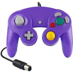 Resim Mor Kablolu Gamepad Nintendo Ngc Gc İçin Gamecube Denetleyicisi İçin Wii Wiiu Gamecube Joystick Joypad Oyun Aksesuarı 