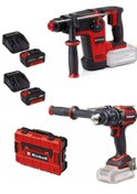 Resim Einhell TP-HD 18/26 Li Bl + TP-CD 18/120 Li-i Bl Matkap 2x4.0AH Akülü Kömürsüz Set 