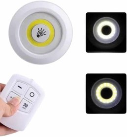Resim Dolap Işığı Mutfak Rafı Işığı Uzaktan Kumandalı 3 Lü Spot Led Lamba 
