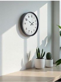 Resim 36 Cm Gri Dekoratif Duvar Saati Çok Renkli 