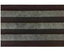 Resim Giz Zerbino Dikdörtgen 45x70 cm Kauçuk-Halı Paspas Gri 