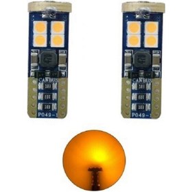 Resim Megamarket06 T10 Led Park Ampulü 12smd W5w Canbus Turuncu 
