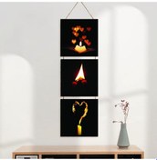 Resim Ahşap Katlanabilir 3lü Tablo - Tbl0029 