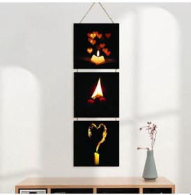 Resim Ahşap Katlanabilir 3lü Tablo - Tbl0029 