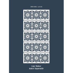 Resim Liar Askılı Seperatör - LAS-202 - (6 mm) - (85 cm x 210 cm) - (Beyaz) 