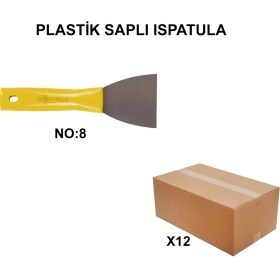 Resim Izmir Fırça Arge Toptan Plastik Saplı Ispatula No:8 - 12 Adet 007192 