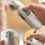 Resim Taşınabilir atıştırmalık kapatıcı, manuel plastik poşet kapatma cihazı - USB şarjlı ve 150mAh pil ile. Okul, mutfak, ev, yurt vb. gibi 6 önemli senaryoda kullanım için uygun, ev tipi el ile çalışan plastik poşet kapatma 