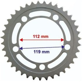 Resim Racıng Honda Arka Dişli 520-39T Iç 112 Mm 5 Delikli Ind Nc 750 Uy 