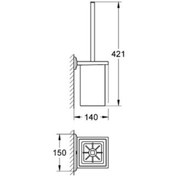 Resim Grohe Allure Brilliant Tuvalet Fırçalığı Krom - 40500000 