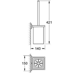 Resim Grohe Allure Brilliant Tuvalet Fırçalığı Krom - 40500000 