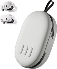 Resim annapro Meta Quest 3/Quest 2/Vision Pro için Taşıma Çantası, Battery Elite Kayış, Kontrolörler ve Diğer Aksesuarlarla Uyumlu, Sert Kabuk Kılıf ve Seyahat için Üstün Koruma, Gri 
