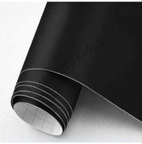 Resim Mat Siyah Yapışkanlı Kaplama Folyosu 61 Cm X 1 Mt 