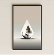 Resim Minimal Doğa Temalı Şeffaf Pleksi Tablo 