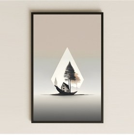 Resim Minimal Doğa Temalı Şeffaf Pleksi Tablo 