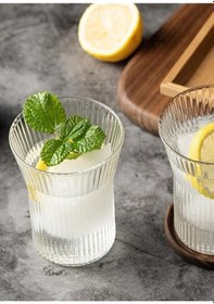 Resim The Mia Çizgili Cam Bardak 320 Ml Mıa75967 