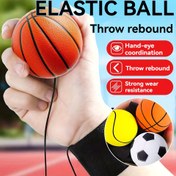 Resim 3 adet Bounce Topu Bilek Kayışı ile (Futbol / Basketbol / Beyzbol / Tenis) El-Göz Koordinasyonu Eğitimi, Bilek Güçlendirme, Reaksiyon Eğitimi için Dayanıklı El Atma Topu, Açık Hava Sporları ve İnsanlar için Fitness, Karnavallar için Mükemmel İç Mekan Oyuncakları 