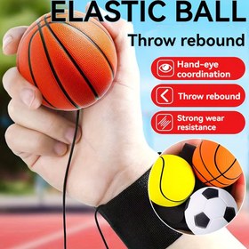 Resim 3 adet Bounce Topu Bilek Kayışı ile (Futbol / Basketbol / Beyzbol / Tenis) El-Göz Koordinasyonu Eğitimi, Bilek Güçlendirme, Reaksiyon Eğitimi için Dayanıklı El Atma Topu, Açık Hava Sporları ve İnsanlar için Fitness, Karnavallar için Mükemmel İç Mekan Oyuncakları 