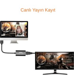 Resim Alfas 4K 1080P Full Hd HDMI To Type C Telefon Tablet Kamera Pc Canlı Yayın Video Yakalama Aleti 