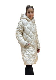 Resim Kız Çocuk Kapüşonlu Kaban 51329 Bej 