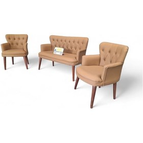 Resim Ahşap Ayaklı Deri Ofis Koltuğu Ve Kanepeleri Deri Ofis Koltuğu Büro Mobilyası Bekleme Koltuğu Kapicino 