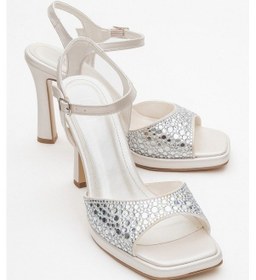 Resim Luvishoes Luvi Shoes Anche Sedef Taşlı Kadın Abiye Ayakkabı Sedef 