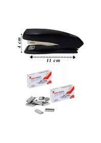 Resim Zımba Makinesi Seti Küçük Siyah S-5 No:10 1 Adet Zımba Teli 2 Paket 10-15 Sayfa Ofis Büro Okul Öğrenci Mini Boy 