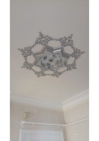 Resim Decogold 60 Cm Yıldız Gümüş Saray Tavan 