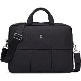 Resim Men's Black Leather Laptop Bag 