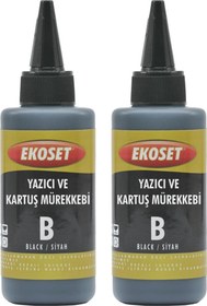 Resim Ekoset Brother Mürekkep Tanklı yazıcılar uyumlu 200ml Siyah 2x100 