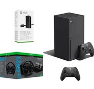 Resim Microsoft Xbox Series X CD'li 1 TB YD + 2 Kol + Batarya + Direksiyon | Siyah 