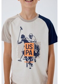 Resim U.s. Polo Assn. Erkek Çocuk Bej Bermuda Takım 5274-49795 Bej 