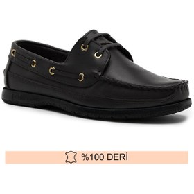 Resim Fine Ayakkabıcılık Hakiki Deri Siyah Dar Kalıp Erkek Loafer Ayakkabı (DEXTER) 39-47 