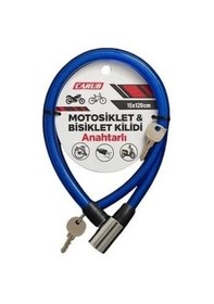 Resim Bisiklet Kilidi Anahtarlı 15x120 Mavi Mavi 