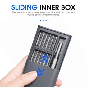 Resim 25-in-1 Hassas Tornavida Seti, Manyetik Torx ve Düz Uçlar, Xiaomi, iPhone, Dizüstü Bilgisayar, Saat için Çelik Tamir Aracı Seti - Pil Yok, Elektronik Bileşenler / Ana Kart Dışı 