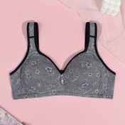 Resim Rhinestone Dekor Çiçek Desenli Kablosuz Sütyen, Rahat ve Nefes Alabilir Sütyen, Kadın İç Çamaşırı ve İç Çamaşırı 